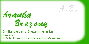 aranka brezsny business card